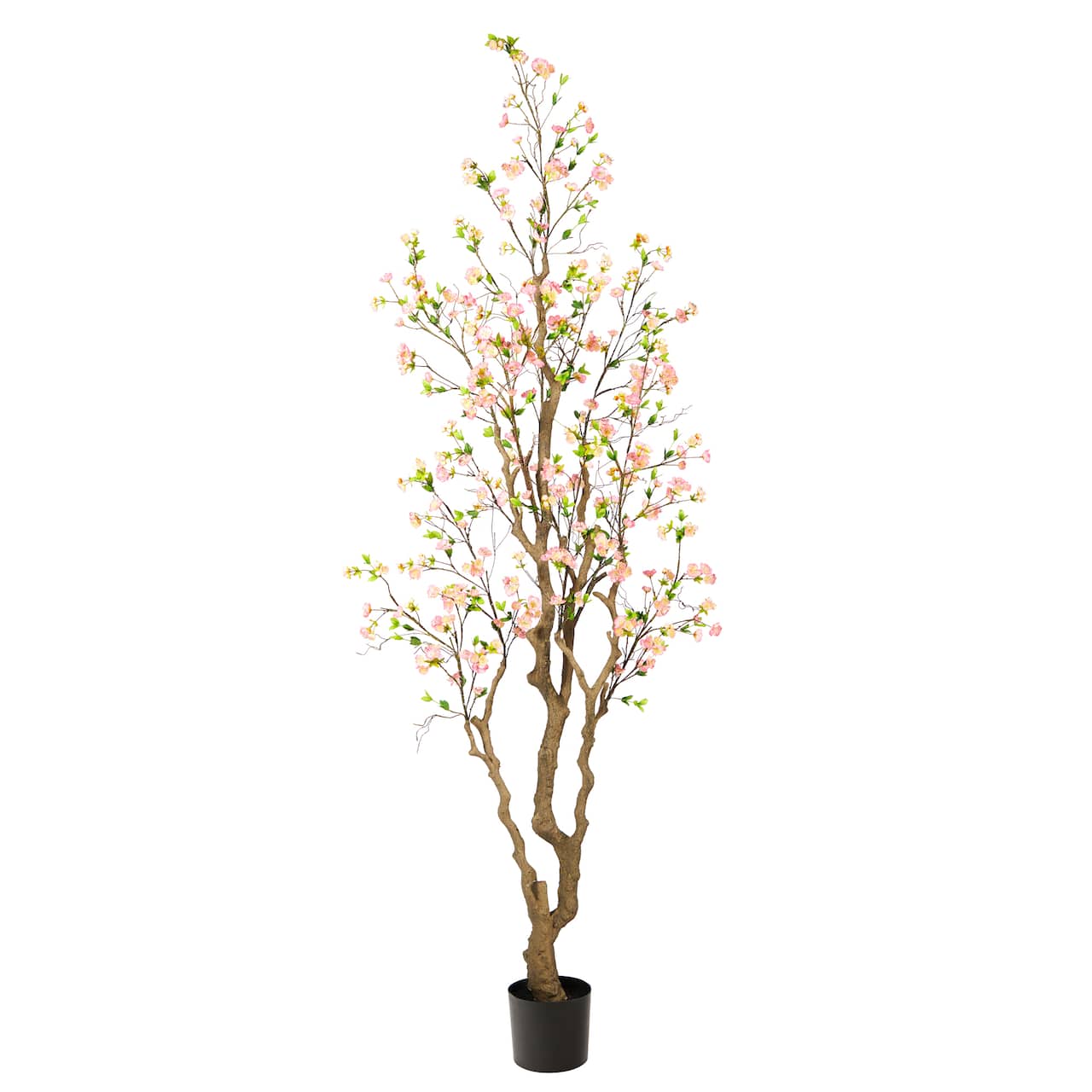 7.5ft. Potted Red Cherry Blossom Artificial Tree
